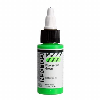 Golden High Flow Acrylics, 1 oz, Fluorescent Green