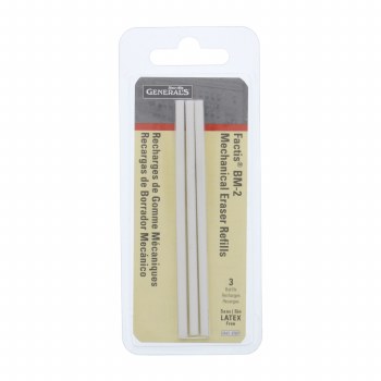 Factis Pen Style Eraser Refills, 3 Pieces, Carded