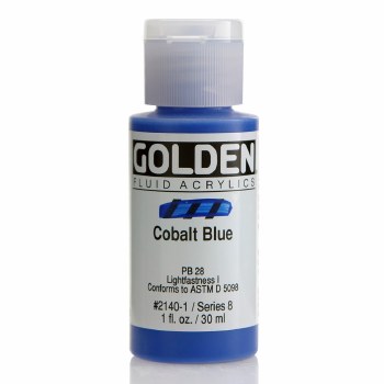 Golden Fluid Acrylics, 1 oz, Cobalt Blue