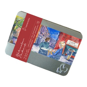 Hahnemuhle Watercolor Postcard Tins, 4.1" x 5.8", Cold-Pressed, 30 Count