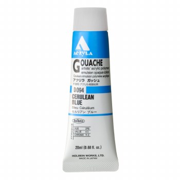 Holbein Acryla Gouache, 20ml, Cerulean Blue