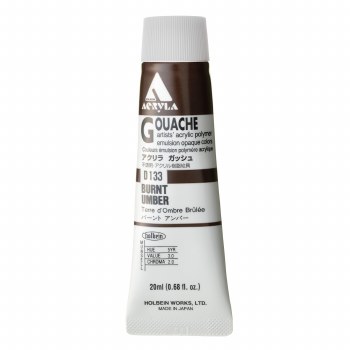 Holbein Acryla Gouache, 20ml, Burnt Umber