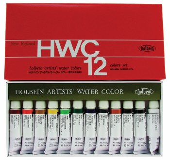 Holbein Artists Watercolor 12-Color 5ml Set, Tubes