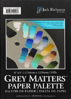 Jack Richeson Grey Matters Paper Palette, 6" x 9", 50 Sheets