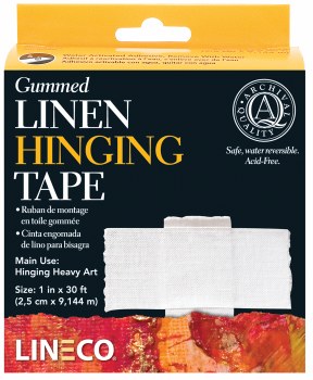 Gummed Linen Hinging Tape, 1 in. x 30 ft.