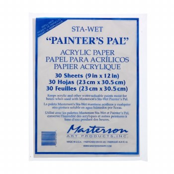 Sta-Wet Painter's Pal, 30 Refill Sheets, 9" x 12"