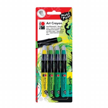 Art Crayon Sets, 4-Color Green Jungle Set