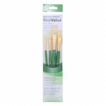 Real Value 4 Brush Bristle Brush Set