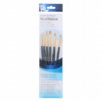 Real Value 6 Brush Golden Taklon Brush Set