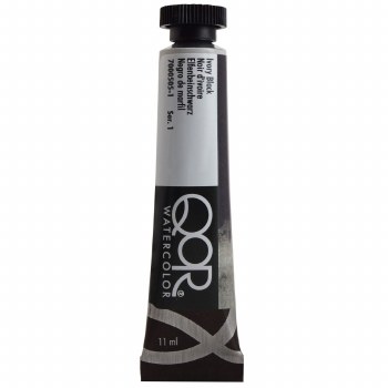 QoR Watercolors, 11ml, Ivory Black