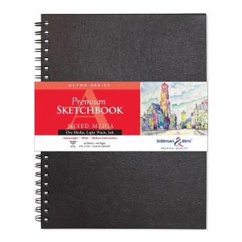 Alpha Series Hard-Cover Sketch Books, 9" x 12"