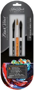 Silver Brush - Black Velvet 3-pc Essential Brush Stroke Set