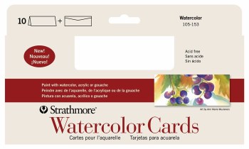 Strathmore Watercolor Cards, 3.875" x 9" - 10/Pkg.