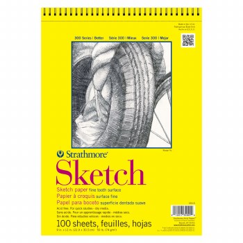 Strathmore Sketch Paper Pads - 300 Series, Spiral-Bound, 9" x 12"