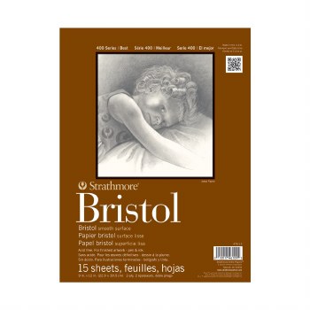 Strathmore Bristol Paper Pads - Series 400, Smooth, 9" x 12" - 15 Shts./Pad