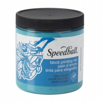 Block Printing Inks - Water-Based, 8 oz. Jars, Turquoise