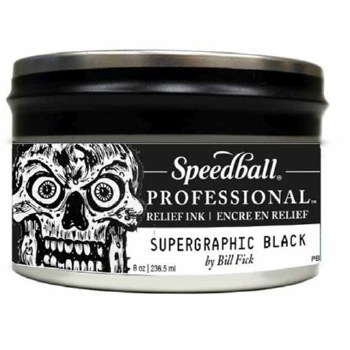 Professional Relief Inks, 8 oz., Supergraphic Black