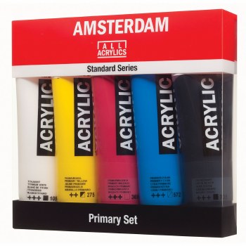 Amsterdam Acrylic 5-Color Sets, Primary Set - 120ml Tubes