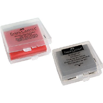 Faber-Castell Kneaded Erasers, Gray with Case