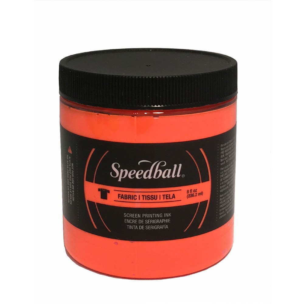 Fabric Screen Printing Inks, 8 oz., Fluorescent Orange - Forstall Art Center