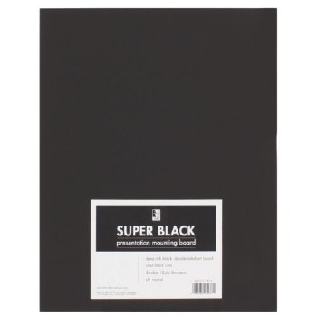 Super Black Presentation & Mounting Boards, Sheets, 15" x 20" - 50 Shts./Pkg.