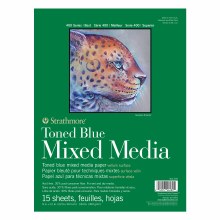 Toned Mixed Media Paper Pads - 400 Series, Toned Blue, 9" x 12" - 15 Shts./Pad, Glue-Bound