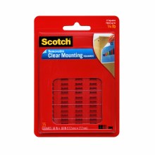 859 Scotch Clear Removable Mounting Squares, Squares Measure 11/16 in.