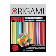 PURE Color Origami Paper, Assorted Colors, 3" Square, 100 Sheets per Pack