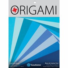 PURE Color Origami Paper, Pure Blues (9 Colors, 4 Sheets of Each), 5-78" Square, 36 Sheets per Pack