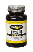Acid Free Rubber Cement, Brush In Cap, 4 oz., Plastic Bottle
