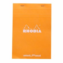 Rhodia dotPad Grid Pads, 6" x 8.25" - Dots, 80 Sheets, Orange Cover