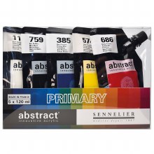 Abstract Primary Acrylic Sets, Set of 5