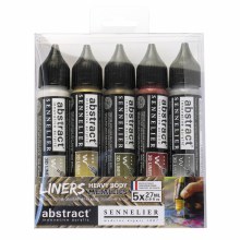 Abstract Liner Set, 5-Color Metallic Colors Set