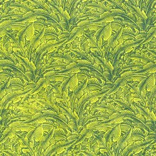 Lamali Decorative Lokta Paper, Greenery Small - Yellow, Avocado Silkscreen