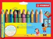 Additional picture of Stabilo Woody 3 in 1 due Set, 10-Piece Wallet Set with Sharpener