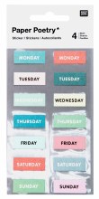 Sticket Sheet Sets, Weekdays Green, 4 Sheets