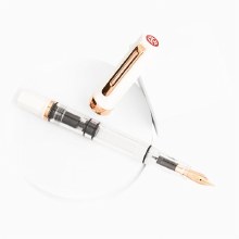 TWSBI Eco Transparent Fountain Pen, White Rosegold, Fine