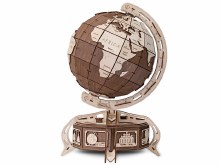 Additional picture of Eco-Wood-Art Mechanical Wooden 3D Puzzle, Globe (Brown) Construction Kit
