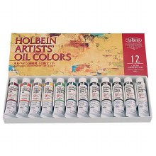 Holbein Artists Oil Color 12-Color 10ml Set, Tubes