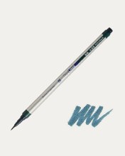 Akashiya Thin Line Permanent Brush Pen, Light Indigo Grey