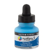System3 Acrylic Ink, 1oz, Fluorescent Blue