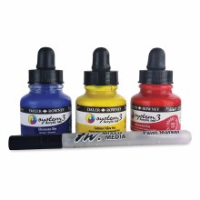 System3 Acrylic Ink, Introductory Set, Three 29.5 ml Bottles