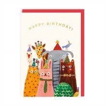 Animal Party Birthday Greeting Card