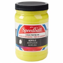 Permanent Acrylic Screen Printing Inks, 32 oz. Jars, Process Yellow