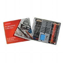 Sketching Collection Sets, 24-Piece Set - Tin Box