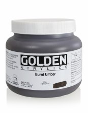 Golden Heavy Body Acrylics, 32 oz, Burnt Umber