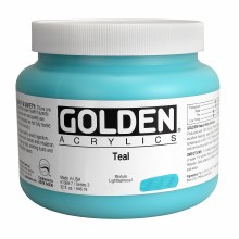 Additional picture of Golden Heavy Body Acrylics, 32 oz, Teal