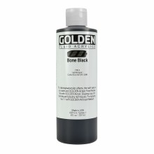 Golden Fluid Acrylics, 8 oz, Bone Black