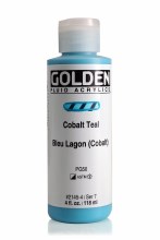 Golden Fluid Acrylics, 4 oz. Bottles, Cobalt Teal
