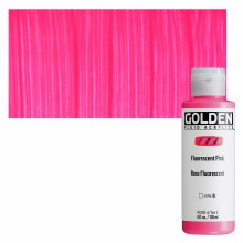 Golden Fluid Acrylics, 4 oz, Fluorescent Pink